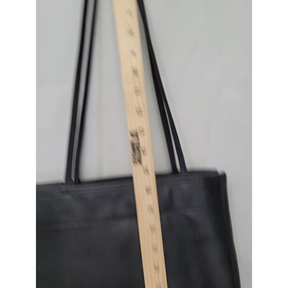 Vintage Harley Davidson Black Embroidered Logo Leather Shoulder Bag Purse Tote - Picture 15 of 16